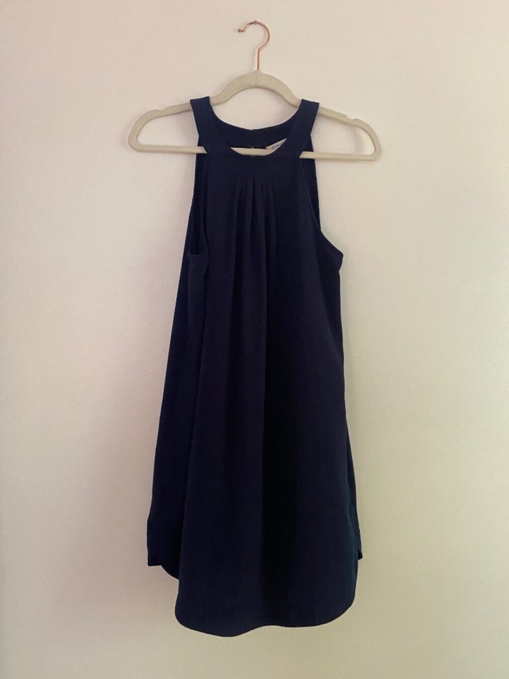 Southern Tide Women's Navy Sleeveless High-Neck Dress Size S